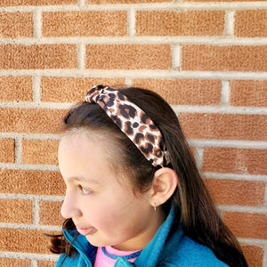 Leopard hand knotted headband