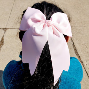 Cheer Pink  Bow for Girls 7"
