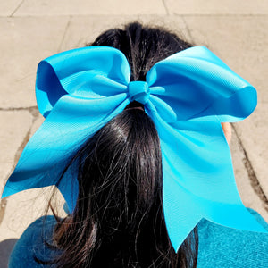 Cheer Turquoise  Bow for Girls 7"