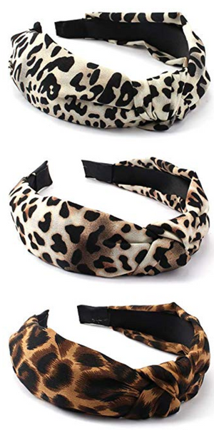 Leopard hand knotted headband