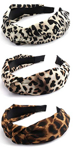 Leopard hand knotted headband