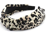 Leopard hand knotted headband